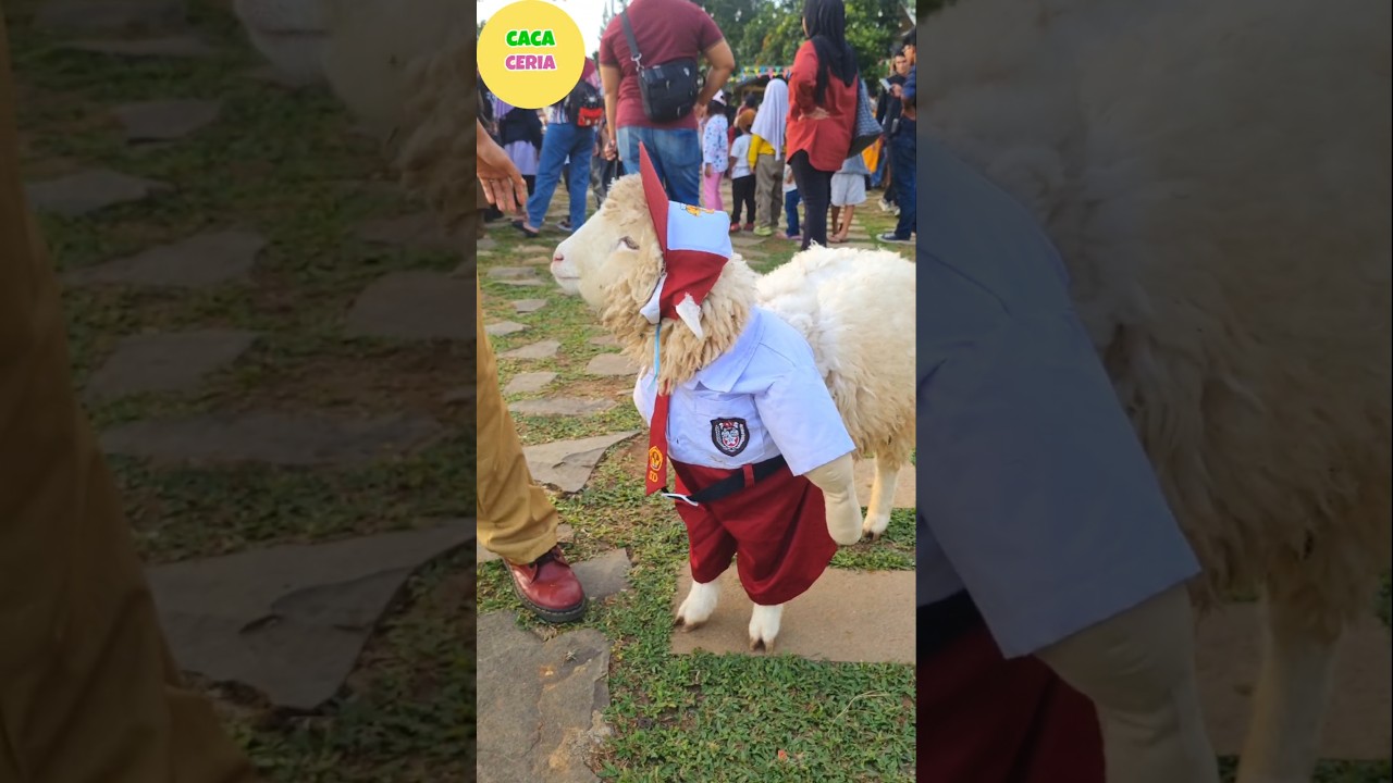 Caca Marica 🐑 Mana di mana anak kambing saya🐏 domba lucu #cacamarica #anakkambing #dombalucu