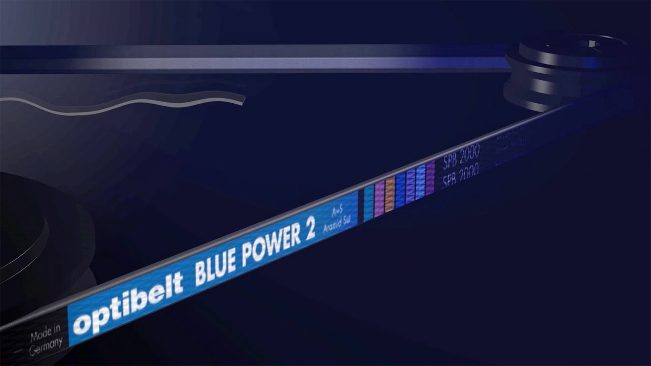 optibelt BLUE POWER 2 - 3D animation with the new high performance wrapped wedge belt