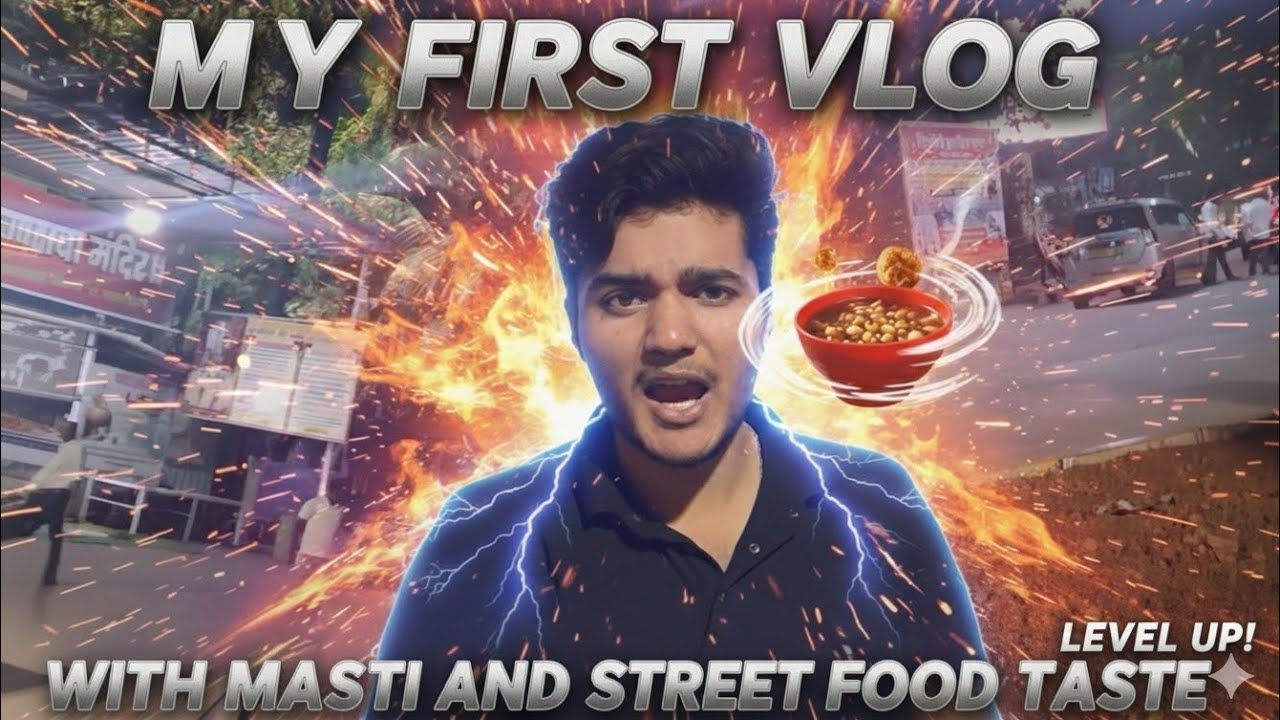 My first vlog with masti and street food test😂💥