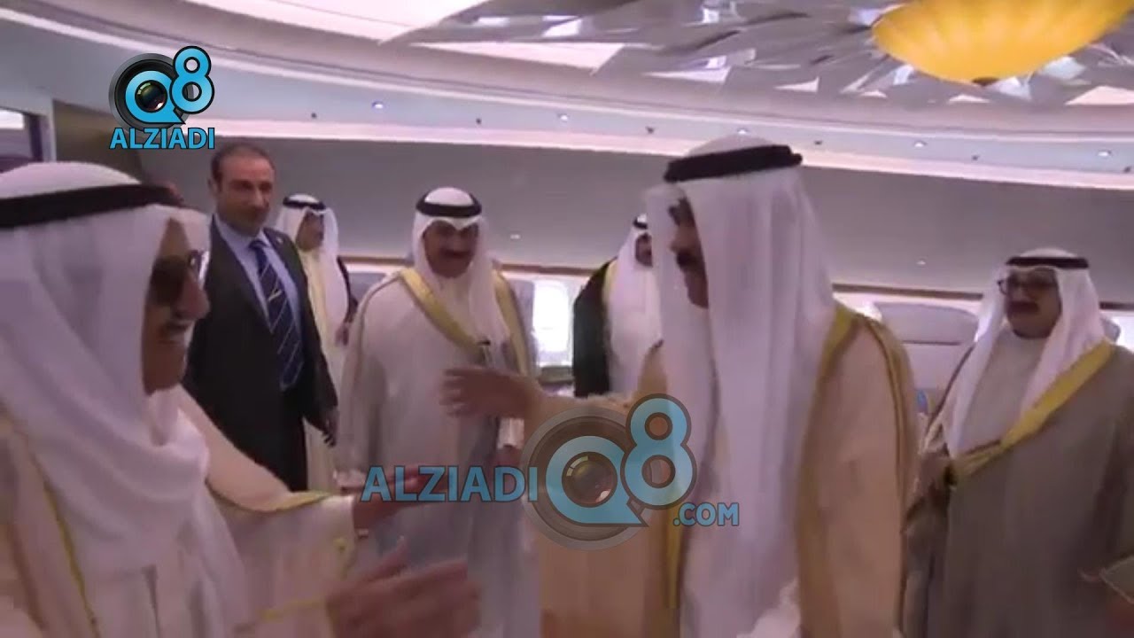 استقبال صاحب السمو الشيخ صباح الأحمد لحظة وصوله أرض الوطن 16-10-2019
