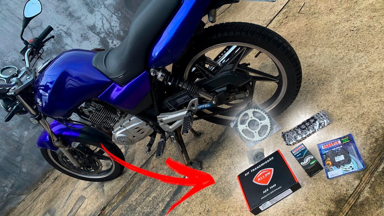 TROCA DO KIT RELAÇÃO E FREIOS DA SUZUKI YES | timelapse |