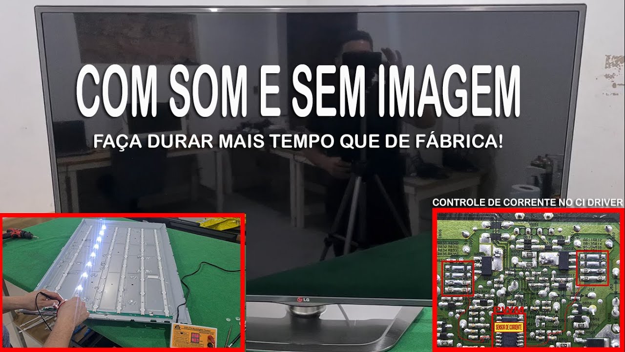 CONSERTANDO LG 47LA6204 - TROCA DO KIT DE LED E DIMINUIÇÃO DA CORRENTE -  VÍDEO AULA COMPLETA