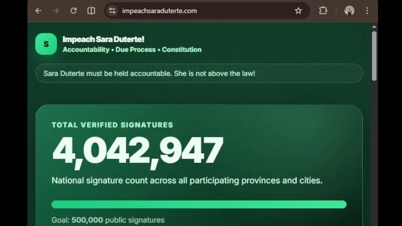 LIVE: Impeach Sara Duterte Signature Campaign