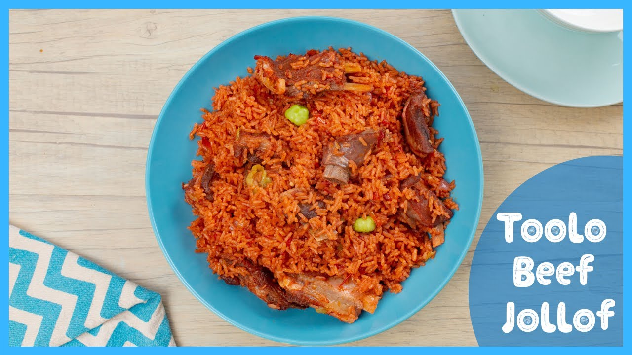 BEST Ghanaian Toolo Beef Jollof RECIPE!