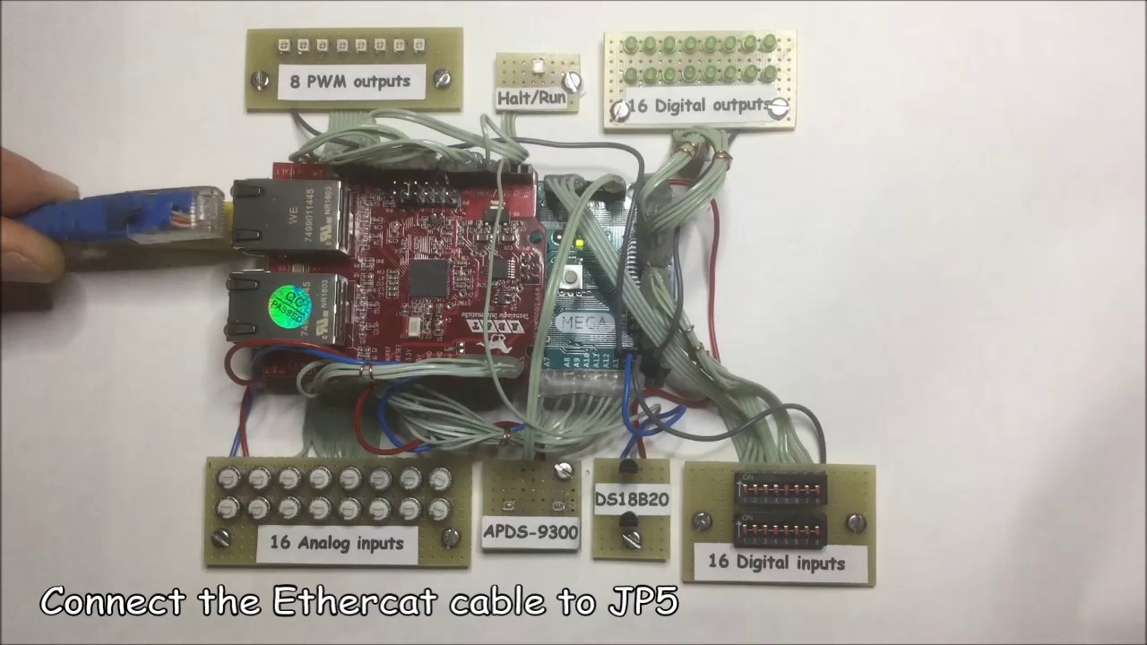 Multi IO EtherCAT Slave using an Arduino Mega and an EasyCAT Shield