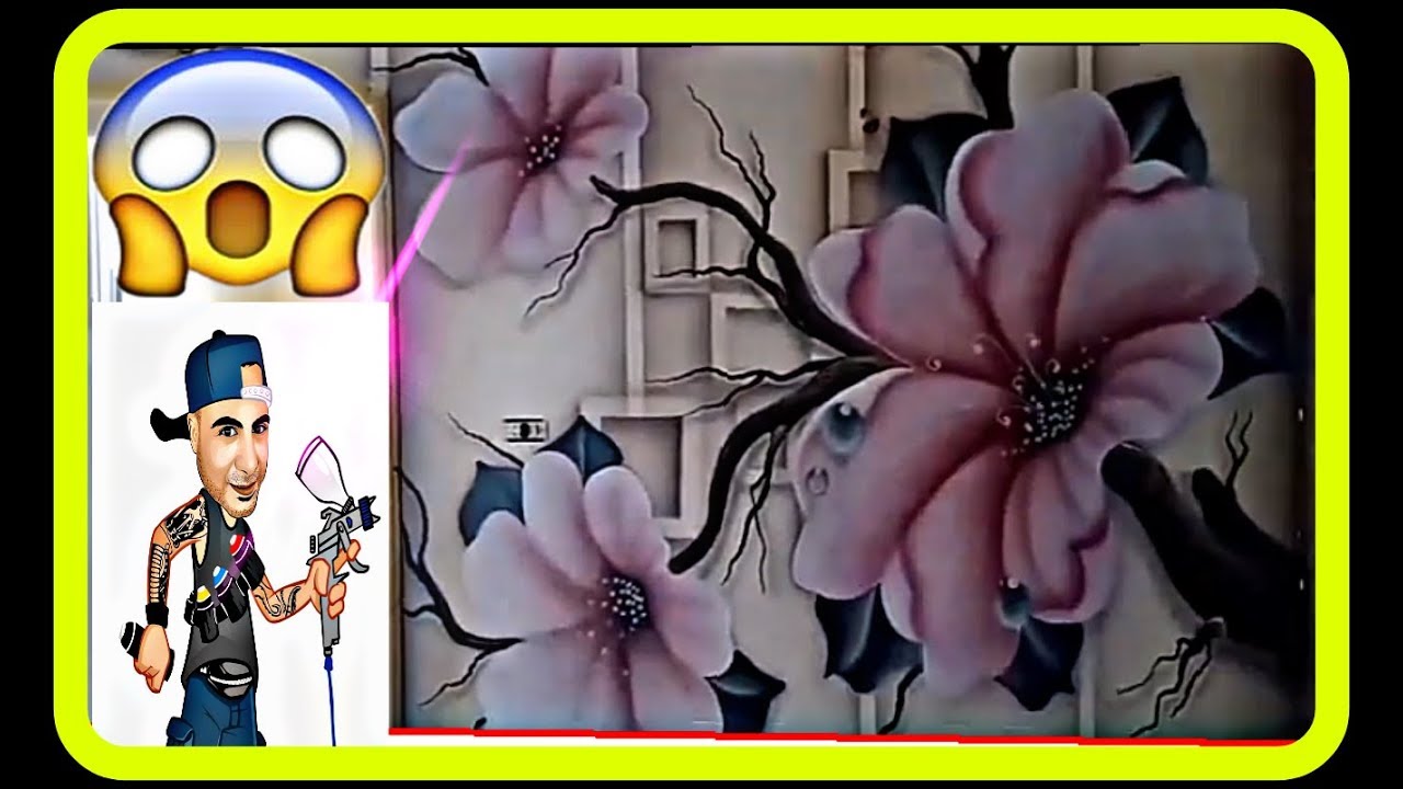 رسمه جداريه سريعه بالايربرش الرسام احمد مصطفى 🆕 A quick mural in Airbrush, painter Ahmed Mustafa