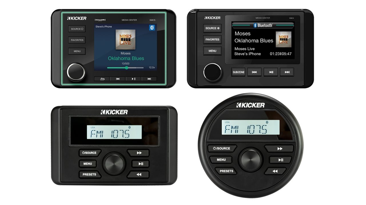 KICKER KMC Marine Head Unit Overview