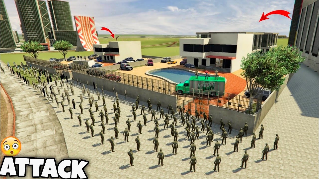 Green Zombies + Yellow Tung Tung Sahur Attack On Red Franklin House Black Franklin House In IBD3D..
