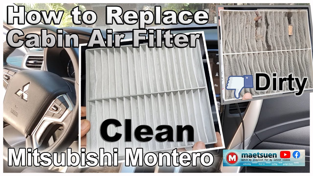 How to Replace Install Cabin Air Filter Mitsubishi Montero #maetsuen  @maetsuen