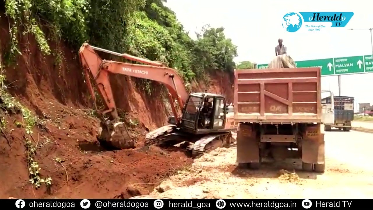 Dhargal National Highway 66 Faces Collapse Threat Due to Improper Roadwork