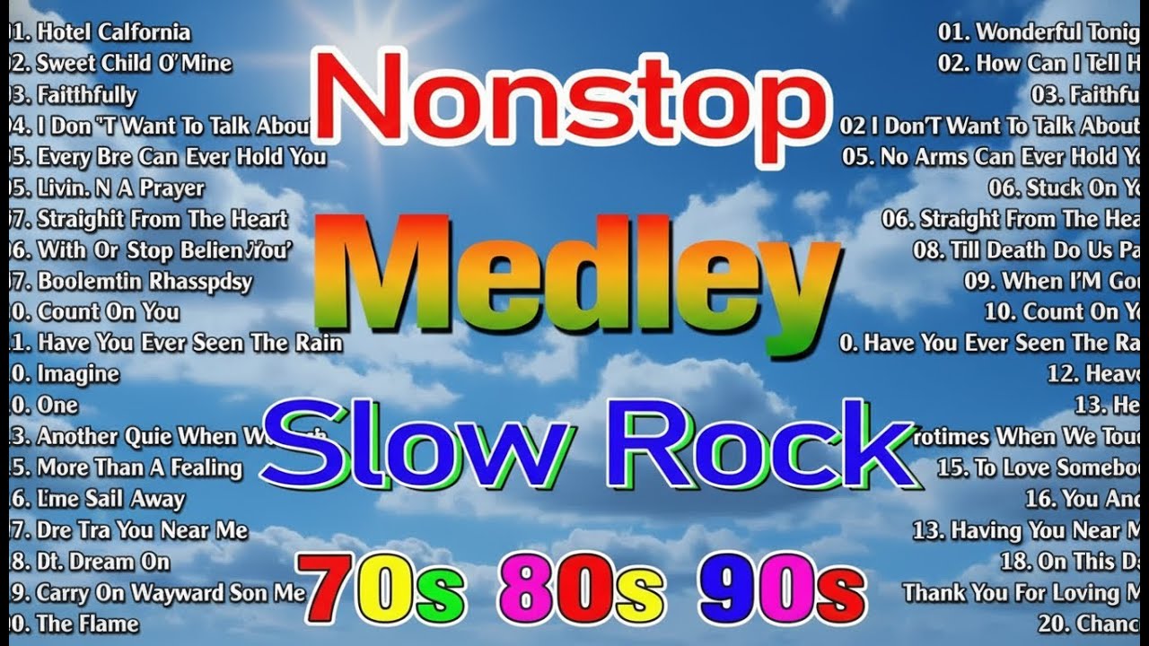 Nonstop Slow Rock Love Medley 🎧 Romantic Rock Ballads 70s 80s 90s 🎷