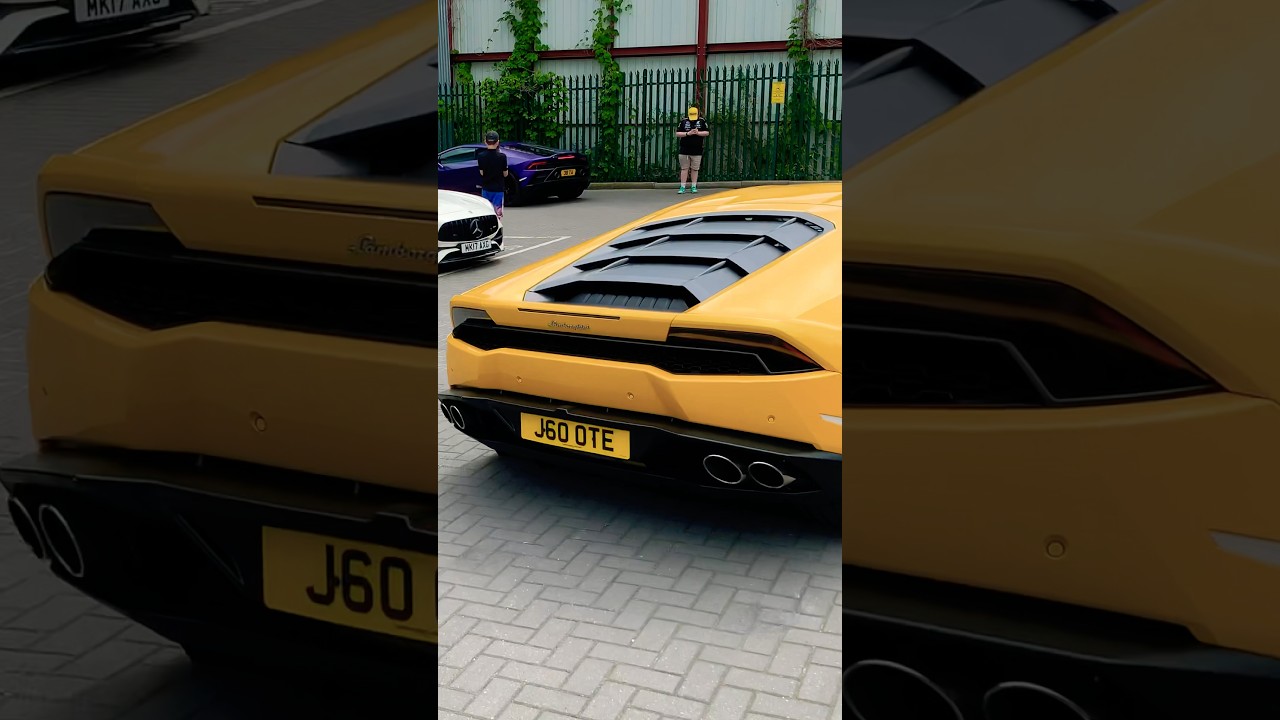 INSANE SOUND! LAMBORGHINI HURACUN REVVING AND DRIVING! #shorts #trending #viral #cars #supercar #car