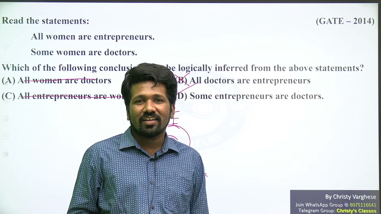 Lecture #12 | Logical Syllogism | GATE General Aptitude Course by Christy Varghese | Christy's Class