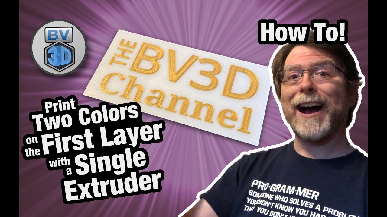 How To Print Two Colors on the First Layer with a Single Extruder!