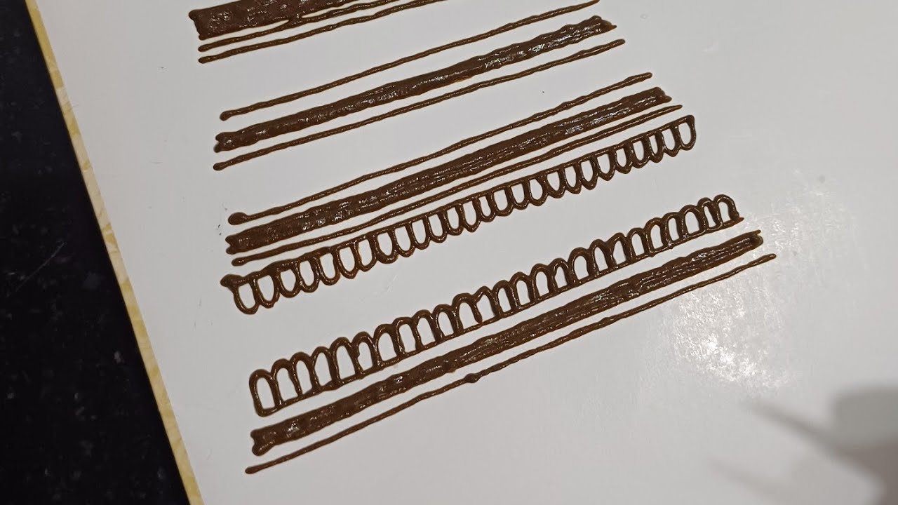 EASY LINE BORDER DESIGN ‎⁨@Stains.with_miah⁩  #mehndi #henna #mehandi #art #arttutorial #stepbystep