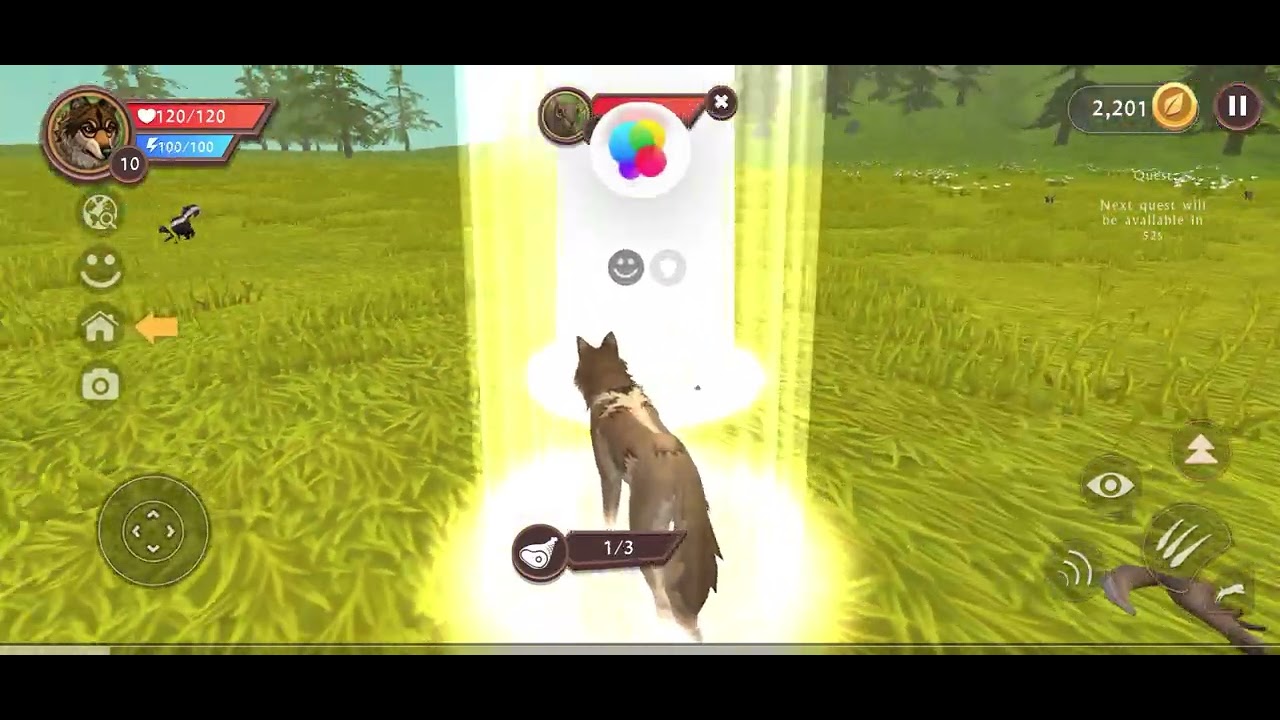 Idle Wolf Simulator | Hunting and Feeding Baby Wolves | Father Wolf | No talking!!!