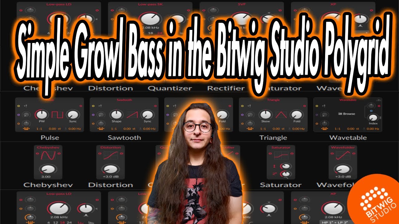 Simple Growl Bass in the Bitwig Studio Polygrid