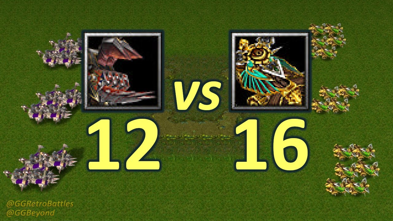 12 Meat Wagons vs 16 Glaive Throwers - Same Food - WarCraft III Retro Battles