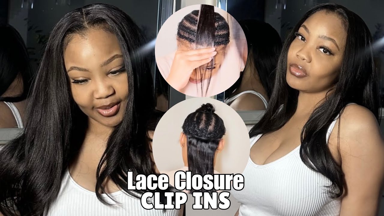 Amazon Clip ins | Lace closure behind the hairline | Easy Protective style