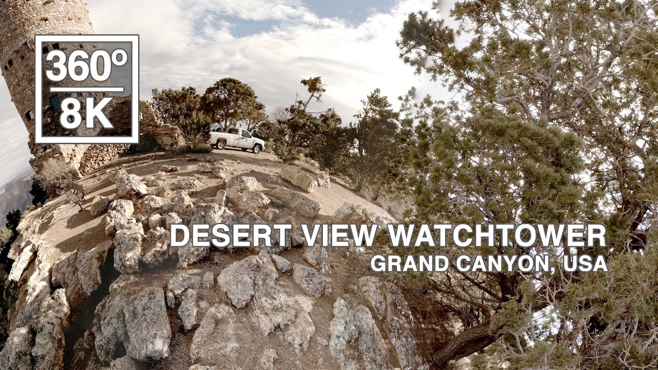 Desert View Watchtower, Grand Canyon - 8K 360 Degree Video