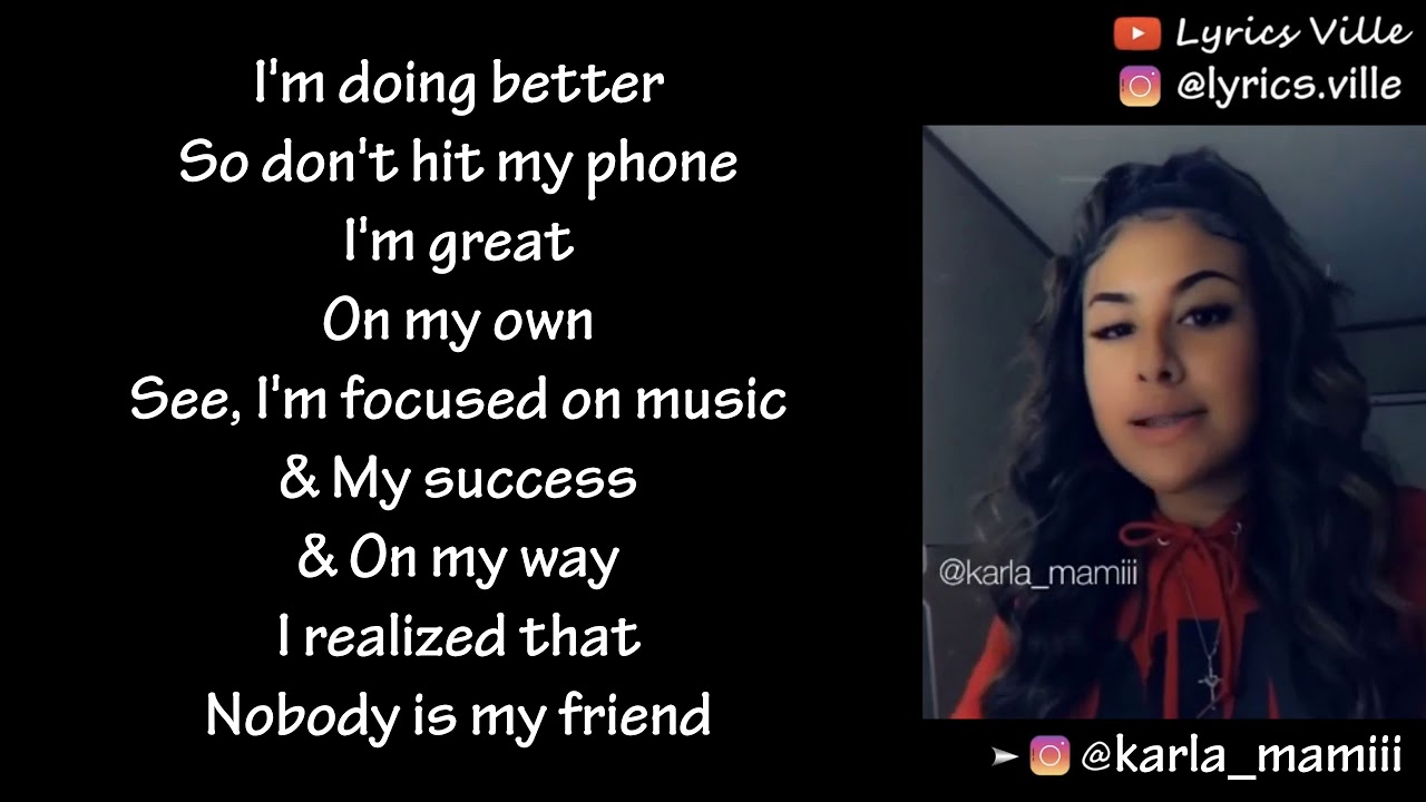 No Rolling Swishers For Pain 🍃 @karla_mamiii (Lyrics)