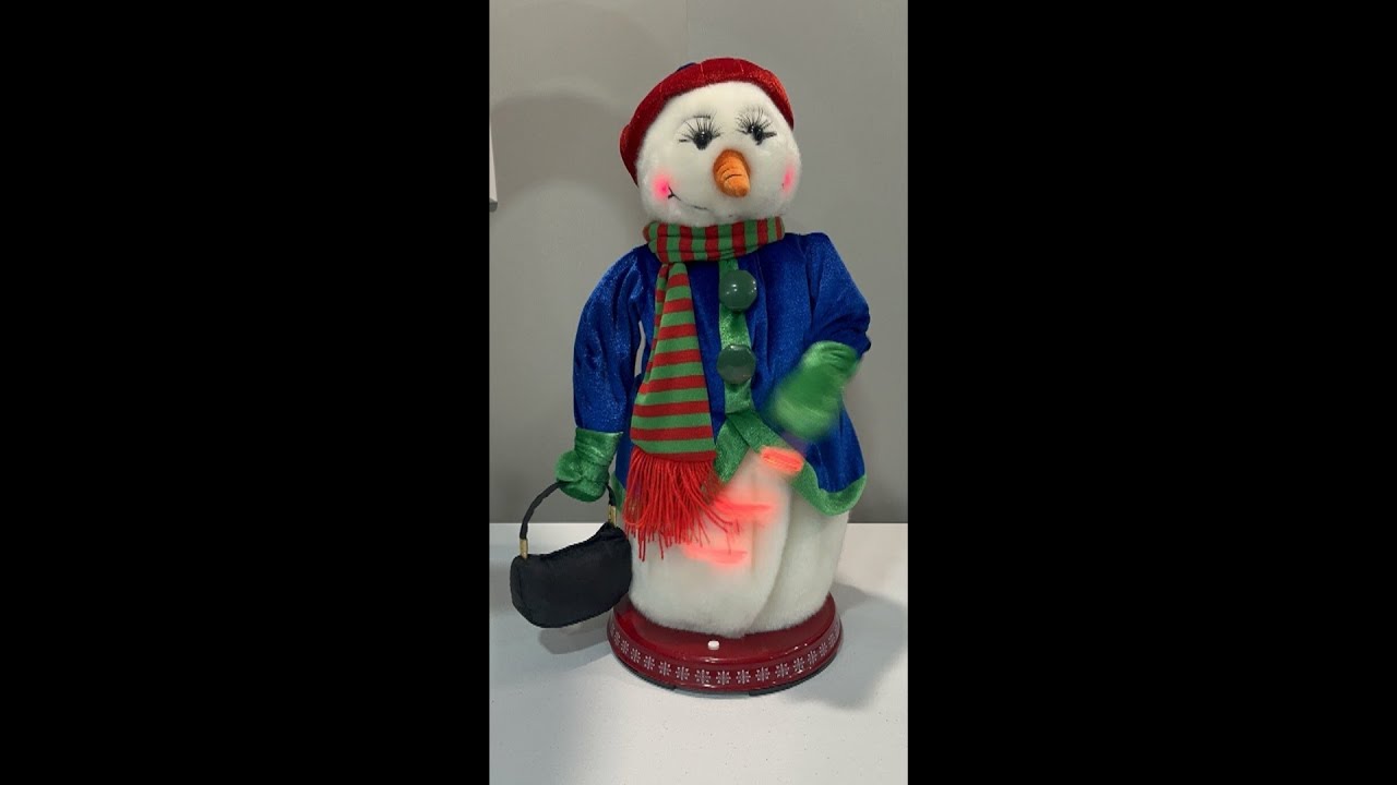 Gemmy Finnish Spinning Snowflake Snowwoman Audio Rip (Green Trim)