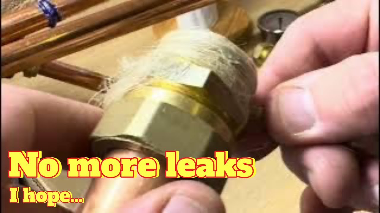 Thread sealing using linen, never leaks they say.