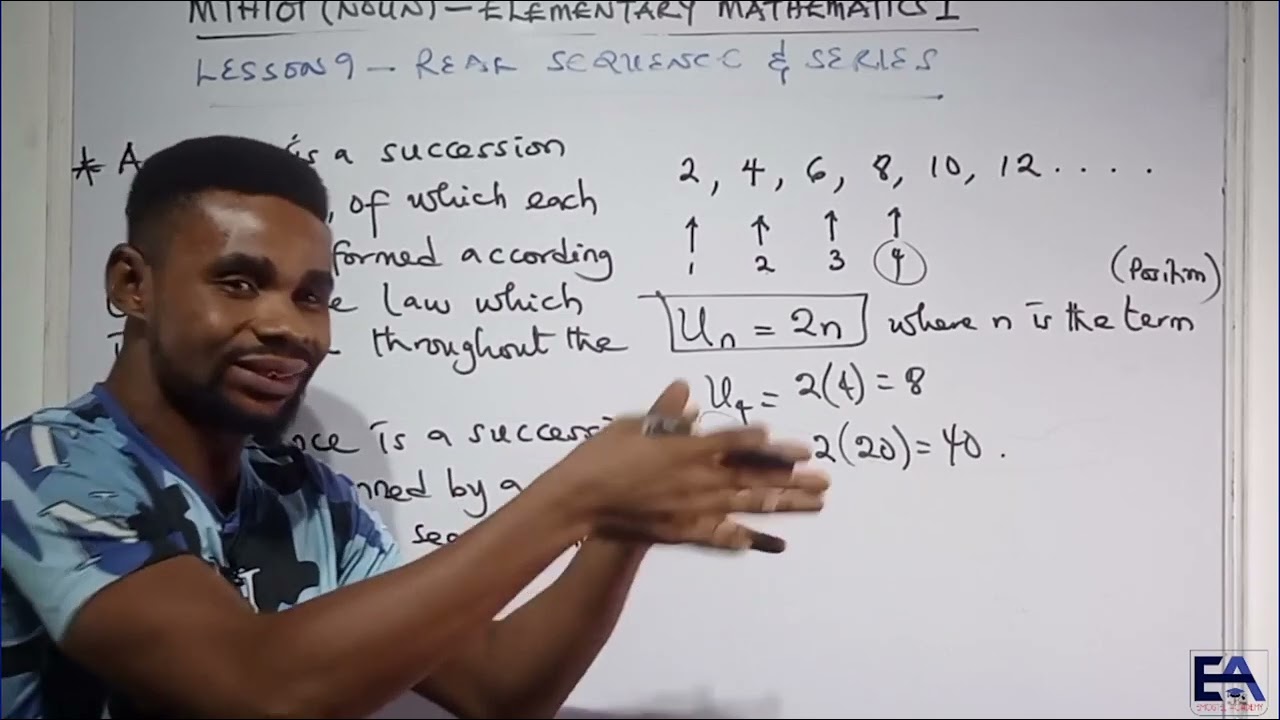 MTH101 (NOUN) - LESSON 9 - REAL SERIES AND SEQUENCE (PART 1)