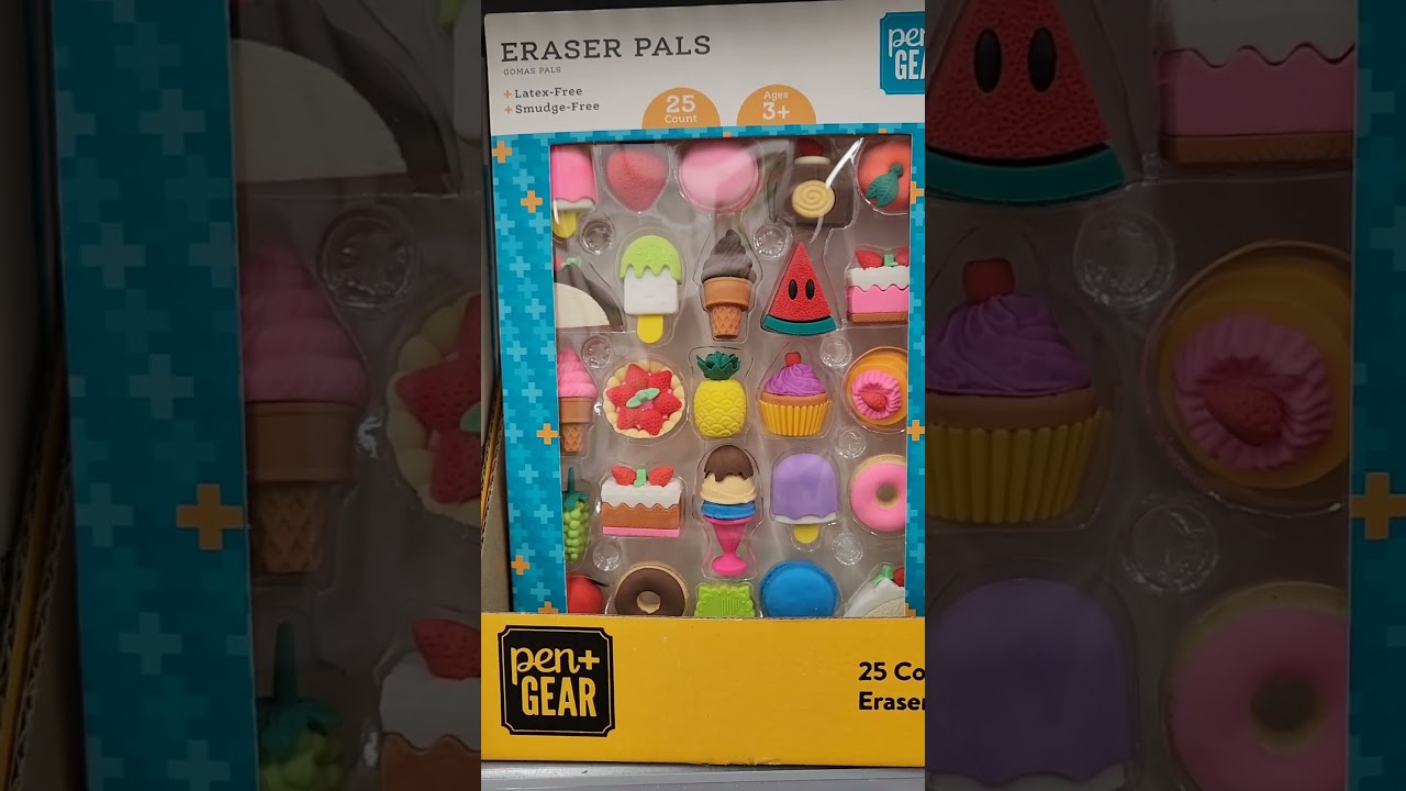 Cute Pen + Gear Eraser Pals #summer #sweets #erasers #trending #ytshorts