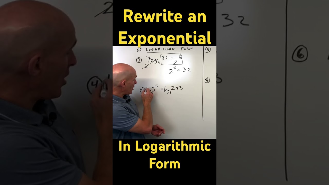 How to Rewrite an Exponential Equation in Logarithmic Form