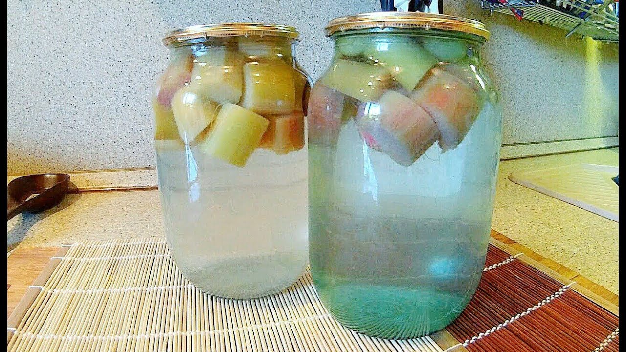 Компот из ревеня с корицей на зиму