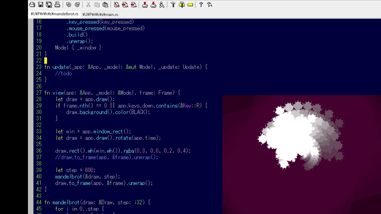 rust nannouで残像を描く