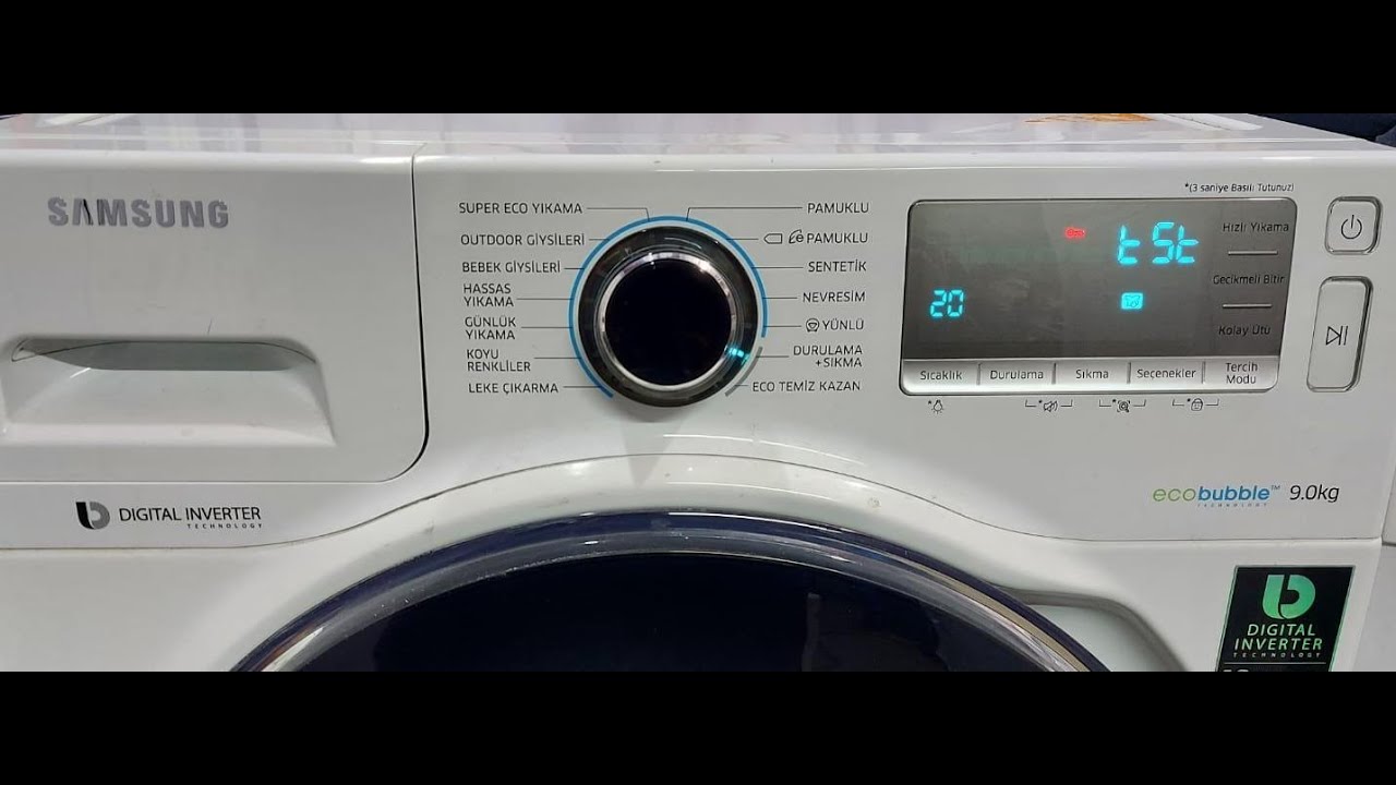 طريقة تشغيل غسالة سامسونغ 9kg eco bubble