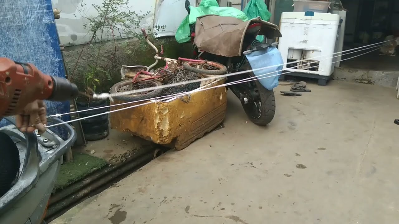 CARA BUAT TALI TAMBANG MENGGUNAKAN BOR