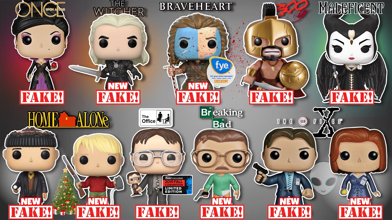 Comparisons of new fakes by Funko POP!Breaking Bad!Braveheart!The Witcher!Home Alone!The X-files!