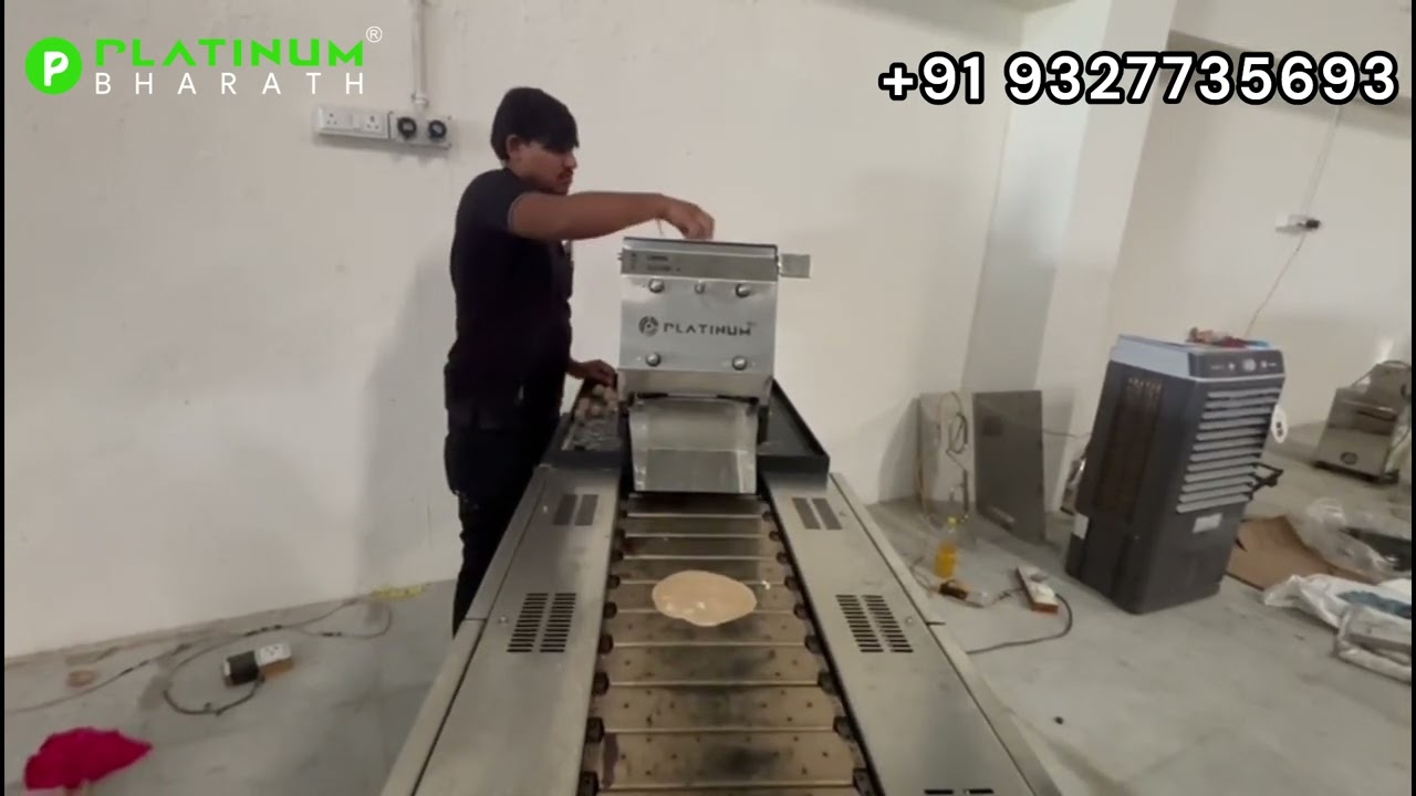 Automatic Chapati /Roti Making Machine Conveyor Model / रोटी बनाने की मशीन  Call +91 9327735693