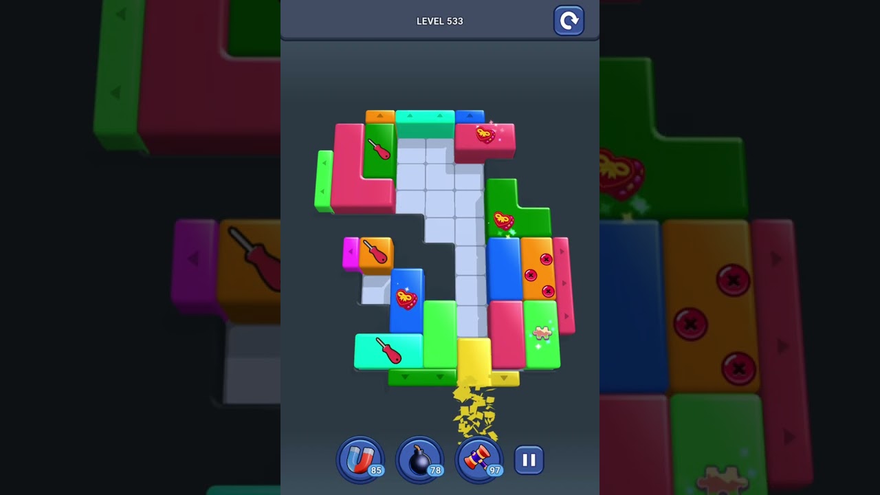 Shape Escape Level 533 Solved | Nivel 533 Solución 