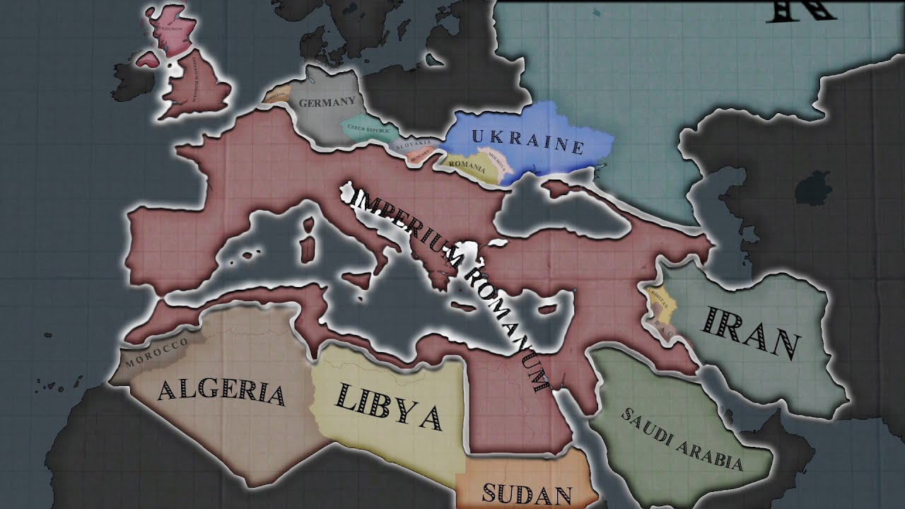 Imperium Romanum Vs Neighbors Modern Day - Hoi4 Timelapse