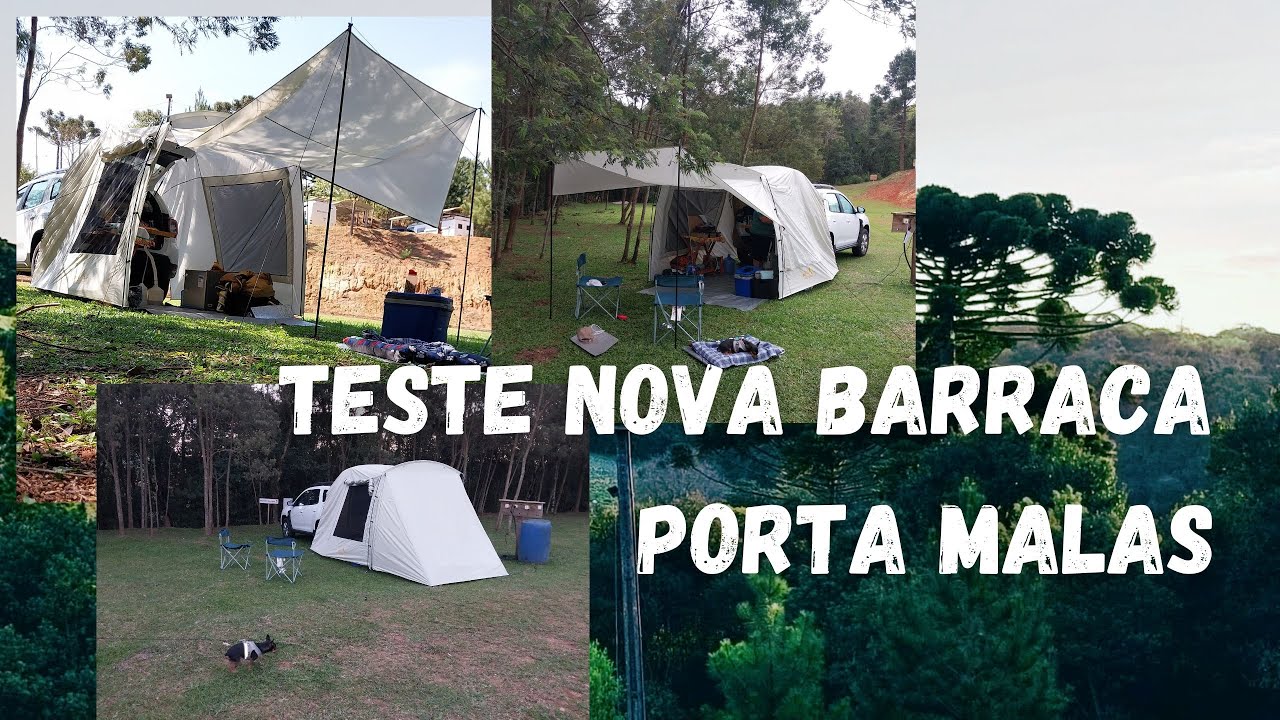 TESTANDO NO SUL NOVA BARRACA DE PORTA MALAS COM CHUVA, FRIO E ALAGAMENTO