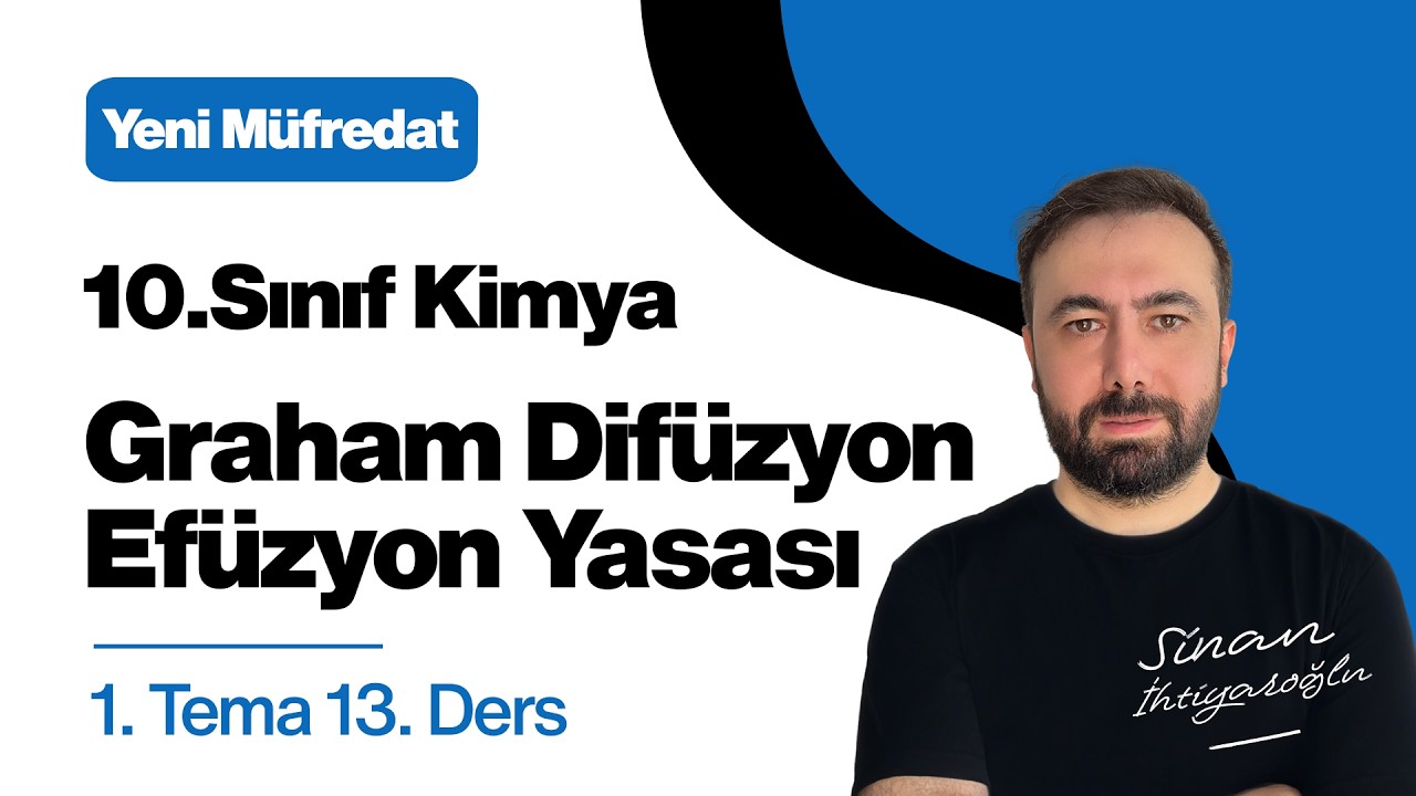 10.Sınıf KİMYA | 1.TEMA | Graham Difüzyon ve Efüzyon Yasası | 2025-2026 Yeni Müfredat
