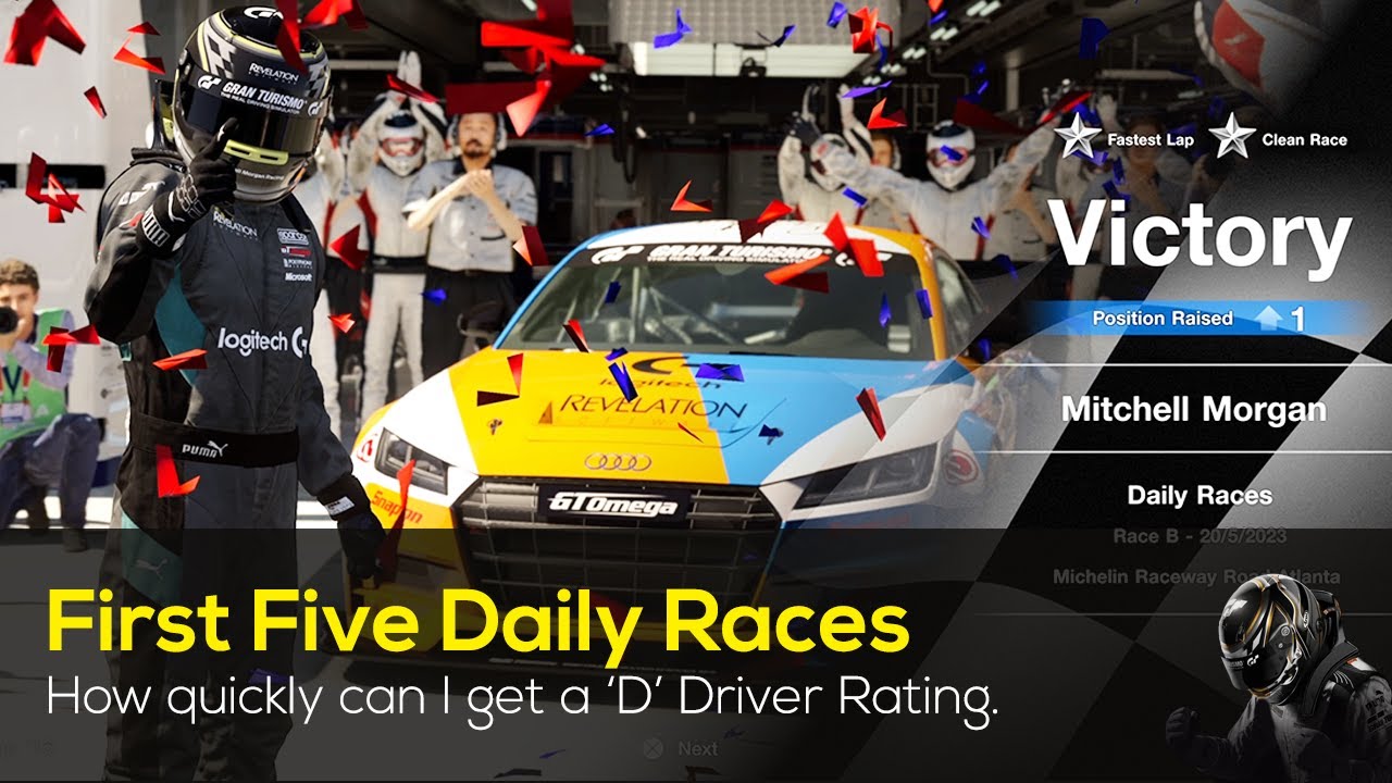Increasing my DR Rating - First 5 Daily Races in Gran Turismo 7 - Daily Race B at Michelin Raceway.