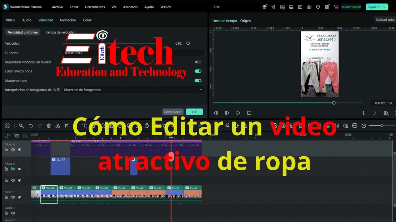 Cómo editar un video de ropa paso a paso.
