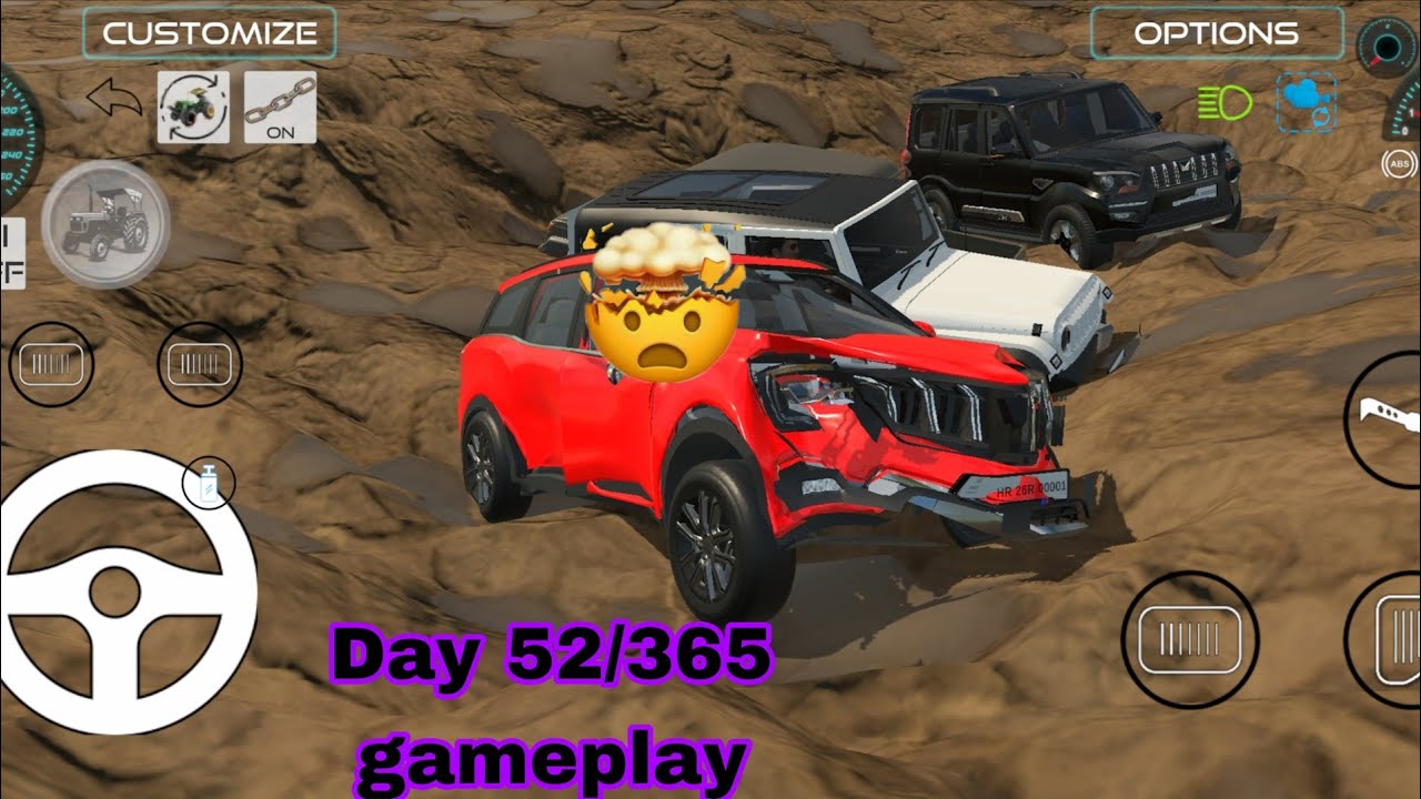 Indian Vehicle Simulator 3D 🚙 Scorpio vs Fortuner vs Thar Roxx | Kichad Mein Phas Gayi  Day 52/365