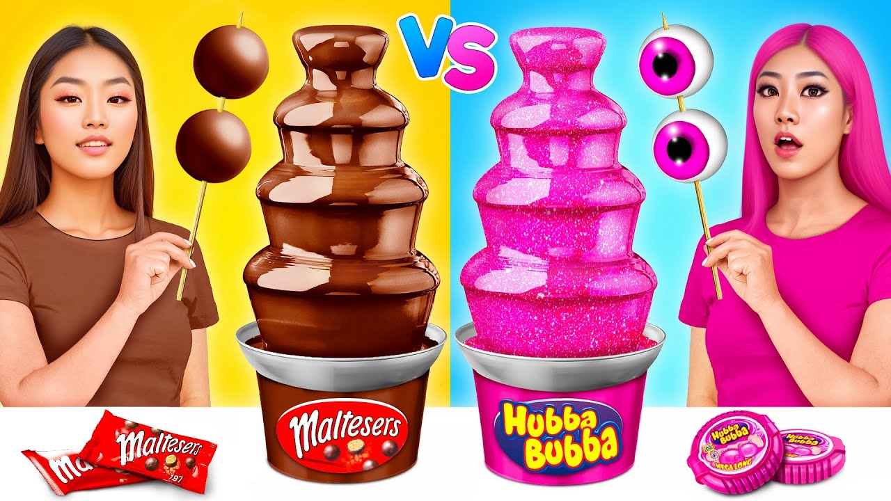 Chocolate Fountain Fondue Challenge | Funny Challenges by ToonDO