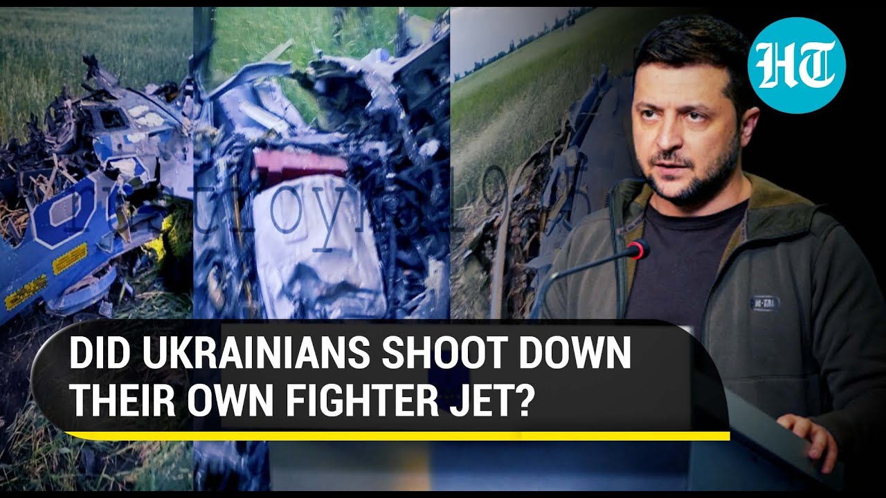 Ukrainian jet burns fiercely & crashes to the ground; Hit by Russian Su-30 or friendly fire mishap?