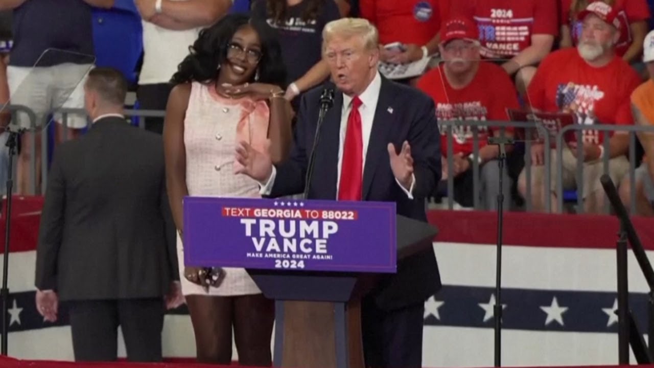 'I'ma give it back to Big T': Georgia activist steals the show at Trump rally