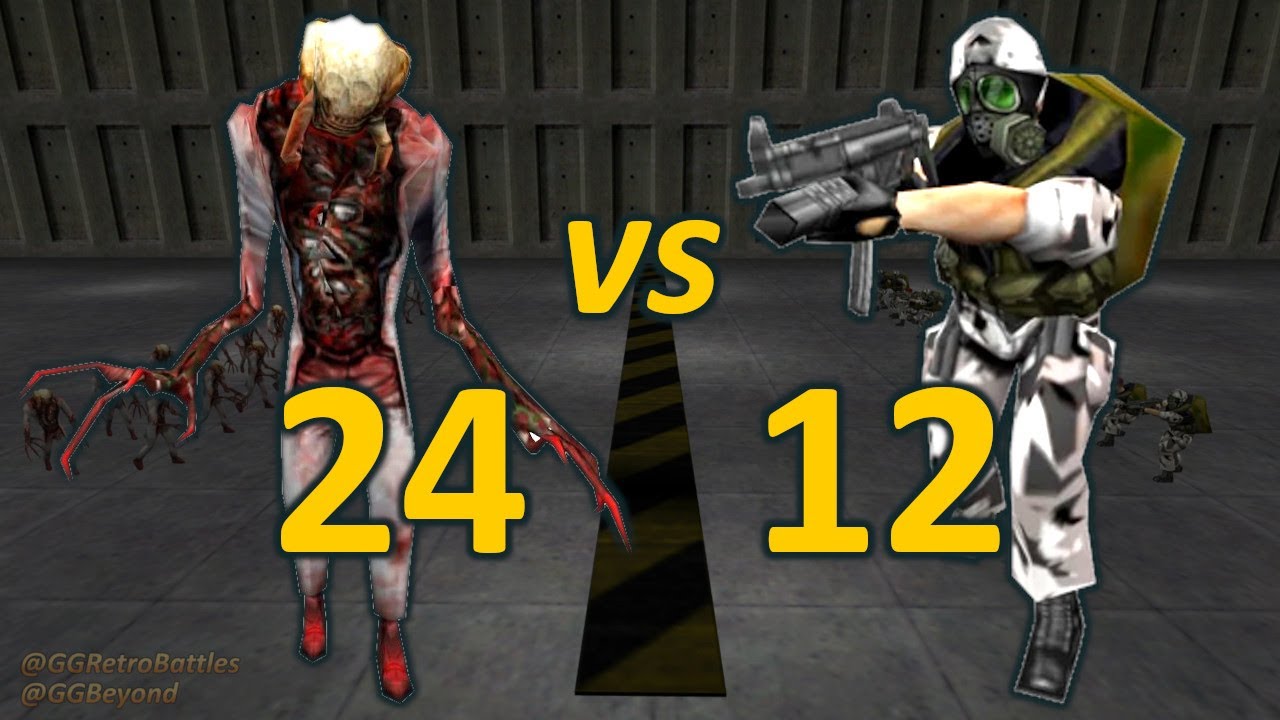 24 Zombies vs 12 Grunts - Half-Life Retro Battles