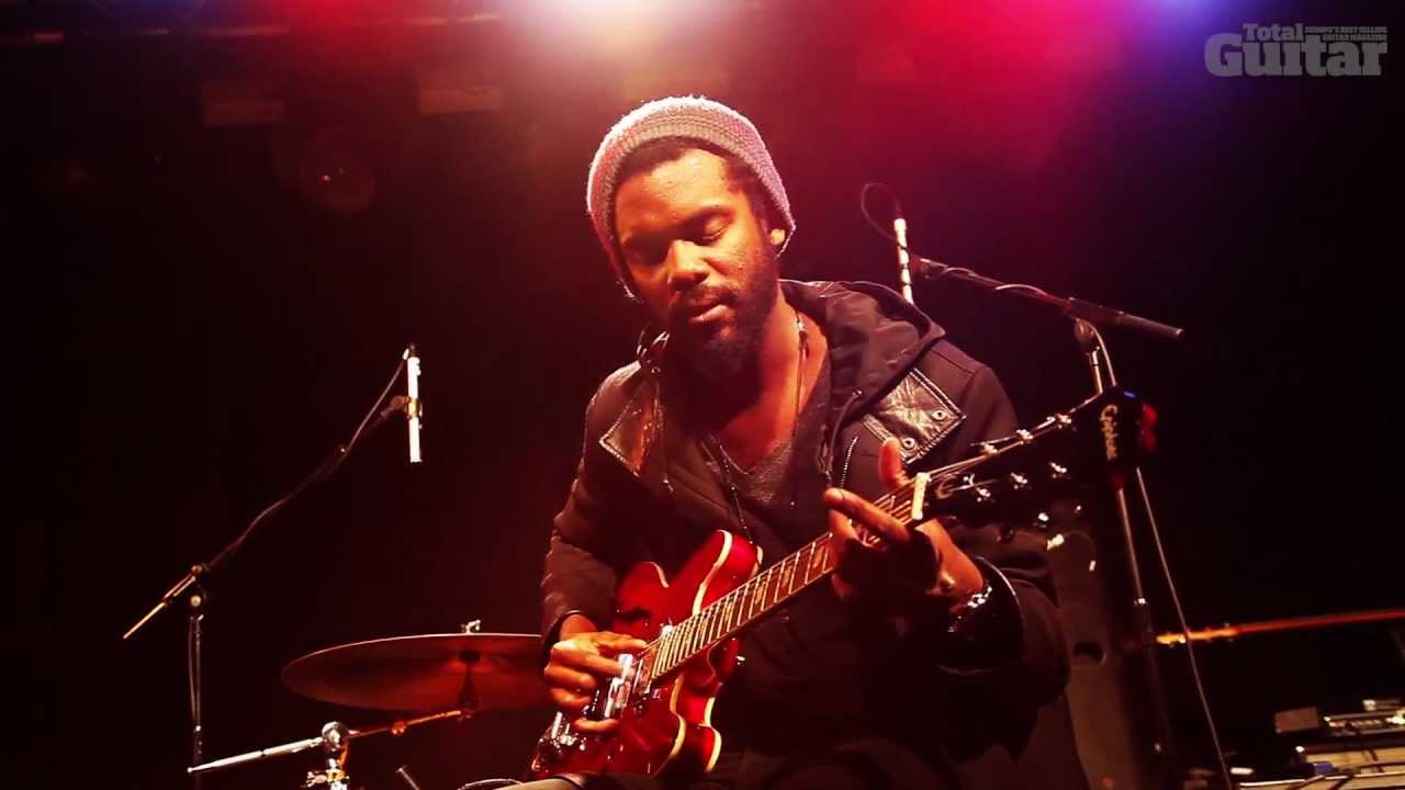 Gary Clark Jr plays electric blues for Total Guitar magazine