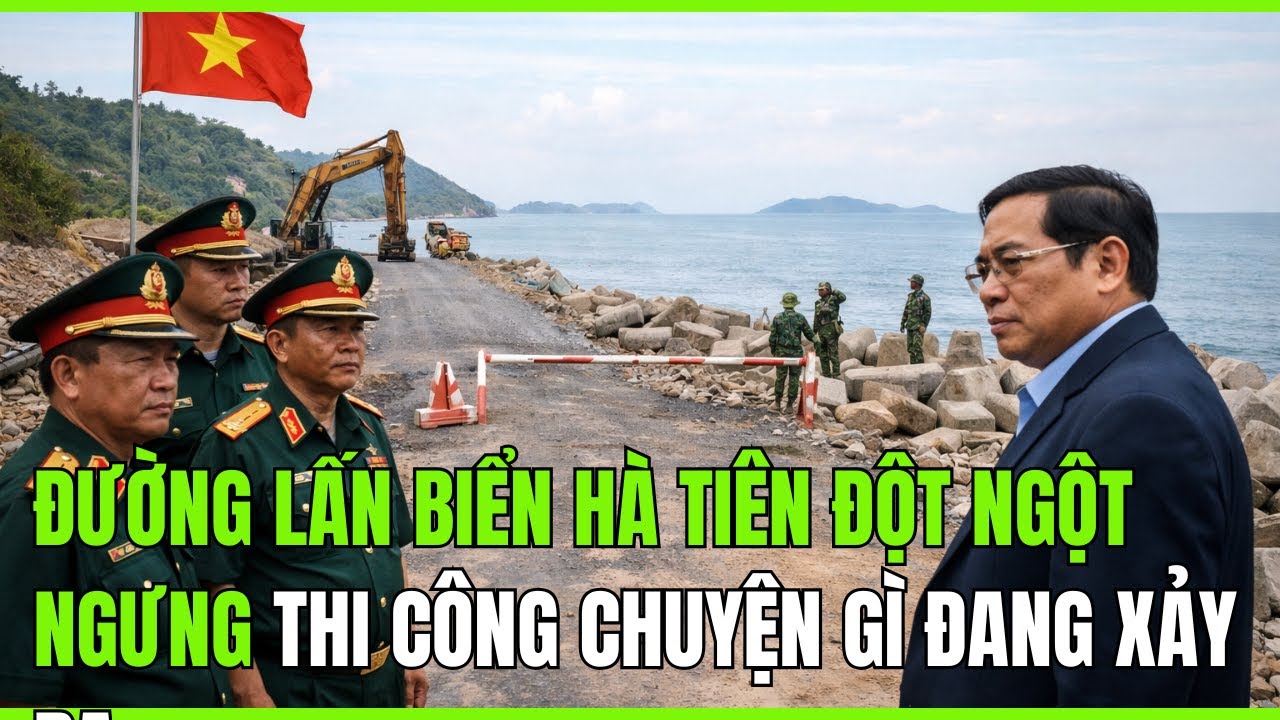 ĐƯỜNG LẤN BIỂN HÀ TIÊN ĐỘT NGỘT NGƯNG THI CÔNG CHUYỆN GÌ ĐANG XẢY RA