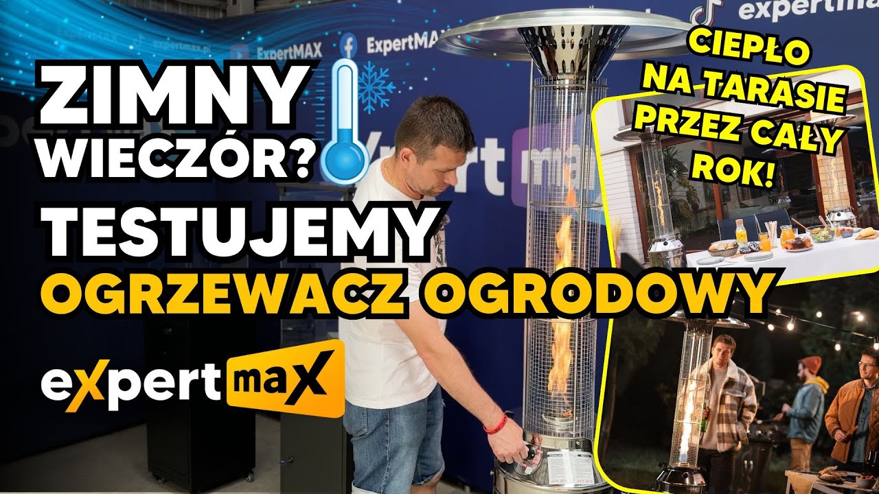 Zimny wieczór? Testujemy ogrzewacz ogrodowy Etna 🔥🌋 Ciepło na tarasie przez cały rok - ExpertMAX